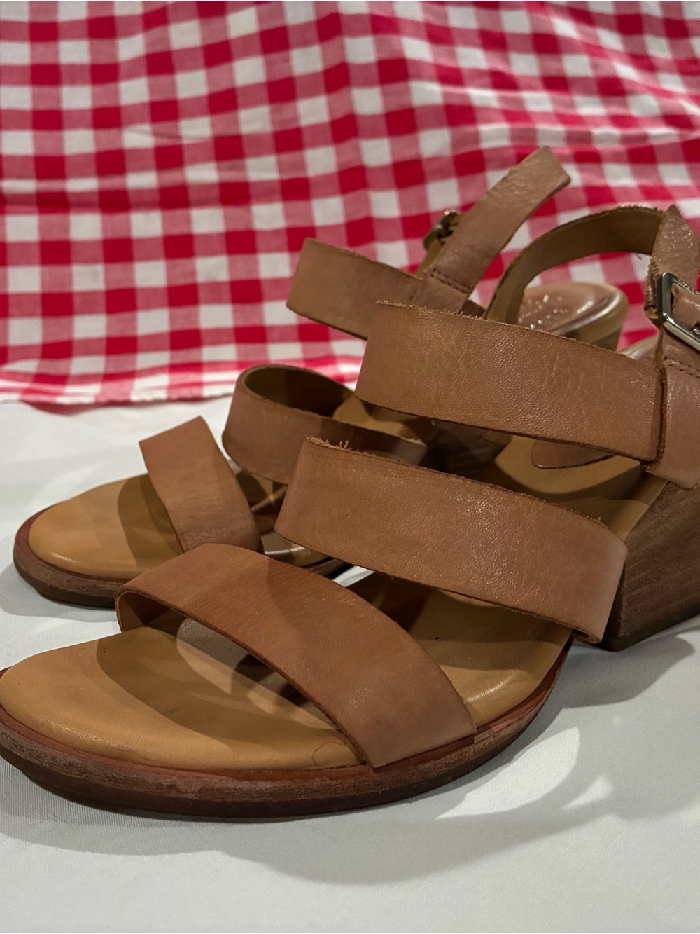 Kork-Ease The Original Women’s Brown Strappy Wedge Sandals